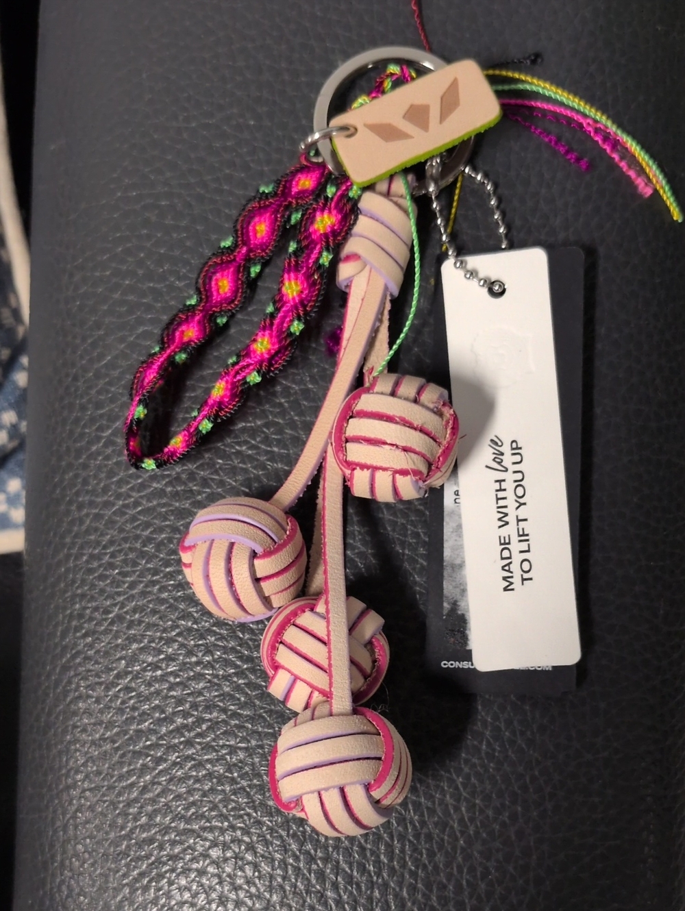 NWT CONSUELA leather Balls Charm